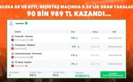 Muleka 88’de attı, Beşiktaş maçında 9.32’lik oran yakaladı! 90 bin 389 TL kazandı…
