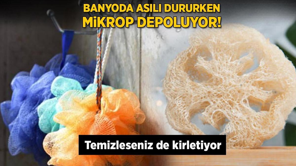 Banyoda asılıyken mikrop depoluyor! Temizleseniz de kirletiyor, en iyisi kabak lifi