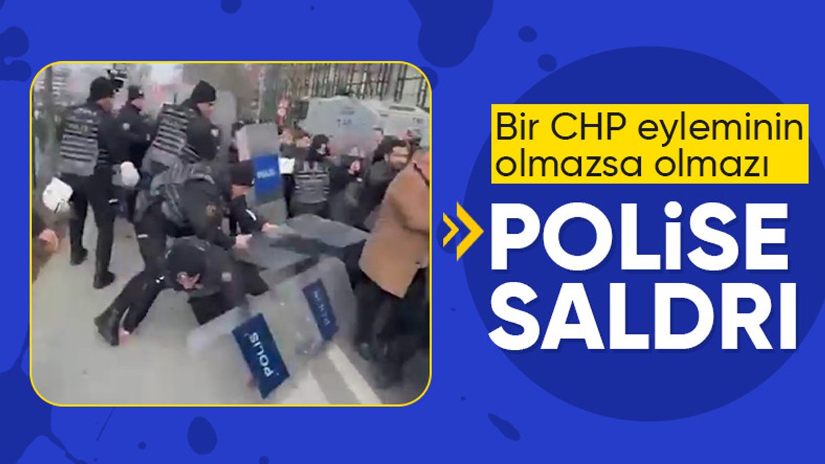 Ekrem İmamoğlu adliyede ifade verirken CHP’li grup polise saldırdı
